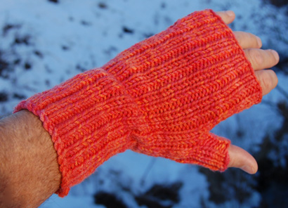 Poppies Fingerless Mittens Pattern