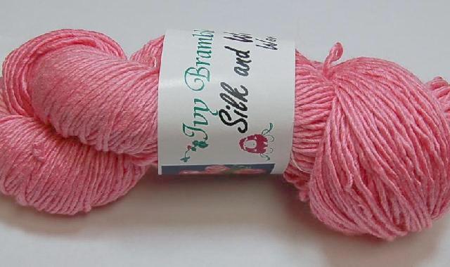 Ivy Brambles Silk and Wool Worsted Yarn #116 Pink Rose