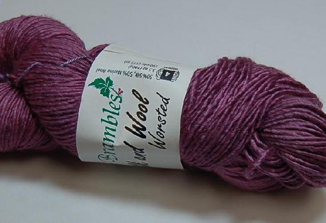 Ivy Brambles Silk and Wool Worsted Yarn #125 Orchid