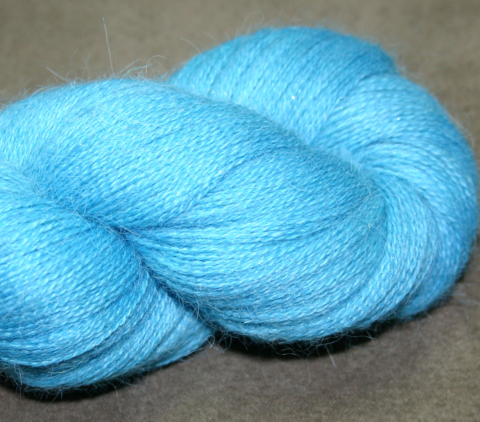 Ivy Brambles Silver Cloud Suri Alpaca Glitter Lace Yarn - 107 Bluebell Woods