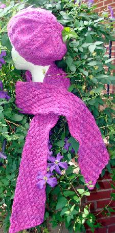 Pendenza Scarf and Hat Pattern by Andi Smith