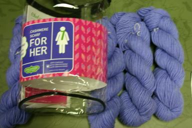 Jade Sapphire Cashmere Scarf for Her Kit - Violets are Blue