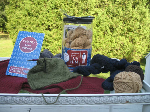 Jade Sapphire Cashmere Scarf for Him Kit