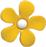 #20222 Flirty Yellow with White Button from JHB Buttons