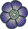#53267 Clay Purple Flower Button from JHB Buttons