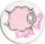#53363 LMH Little Lamb Pink Button from JHB Buttons