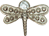 #92161 Silver 3/4 inch Dragonfly Button from JHB Buttons