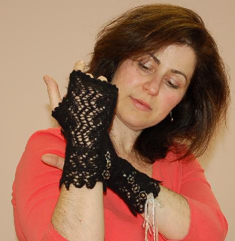 Jocre Arts Fingerless Mittens - Black Style 4