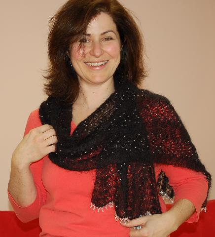 Jocre Arts Starry Night Beaded Lace Scarf