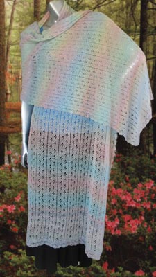 Jojoland Lace Flower Shawl Pattern #hc04-01