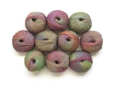 Jojoland Melody Superwash Fingering Yarn #11 Purple and Green