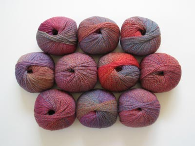 Jojoland Melody Superwash Fingering Yarn #26 Red, Blue
