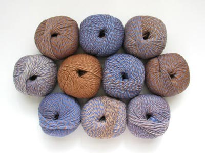 Jojoland Rhythm Worsted Yarn #01 Blue, Brown