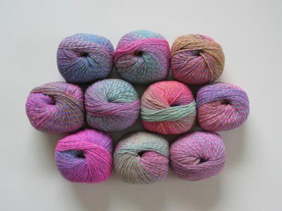 Jojoland Rhythm Worsted Yarn #06 Pink, Blue, Green
