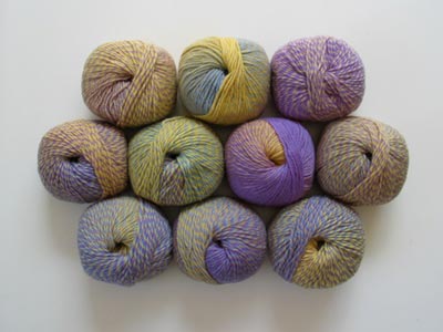 Jojoland Rhythm Worsted Yarn #11 Purple, Yellow, Blue