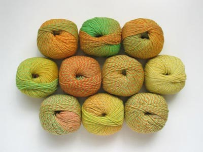 Jojoland Rhythm Worsted Yarn #22 Orange, Green, Yellow, Purple