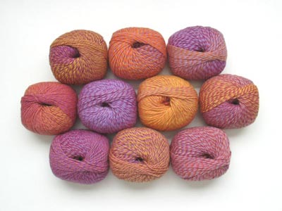 Jojoland Rhythm Worsted Yarn #23 Orange, Purple, Yellow