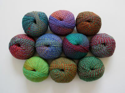 Jojoland Rhythm Worsted Yarn #26 Purple, Green, Red