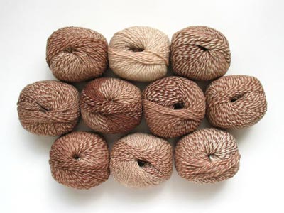 Jojoland Rhythm Worsted Yarn #28 Brown, Cream