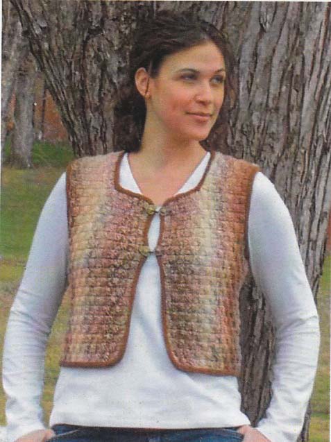 Jojoland Vertical Basket Weave Vest Pattern