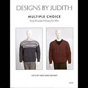 Designs By Judith Multiple Choice Drop Shoulder Pullovers For Men Pattern D511