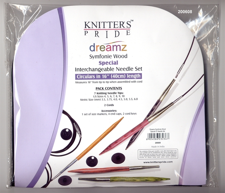 Knitters Pride Dreamz Symfonie Wood Interchangeable 16 Inch Circular Knitting Needles Special Set Knitters Pride Dreamz Symfonie Wood Interchangeable 16 Inch Circular Knitting Needles Special Set