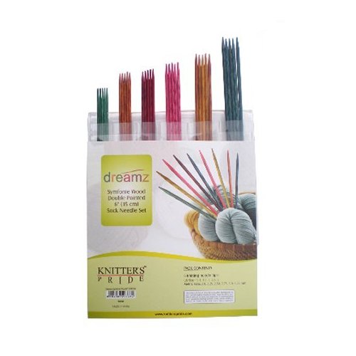 Knitters Pride Dreamz Symfonie Wood Double Pointed 6 inch Sock Needle Set