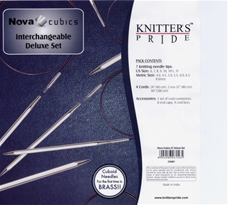 Knitters Pride Nova Cubics Deluxe Interchangeable Circular Needle Set