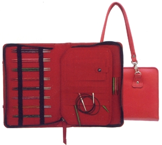 Knitters Pride Thames Handmade Bag in Faux Leather Red Knitters Pride Thames Handmade Bag in Faux Leather Red