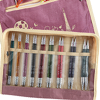Knitters Pride Royale Interchangeable Circular Deluxe Needle Set with Color Cords Knitters Pride Royale Interchangeable Circular Deluxe Needle Set with Color Cords