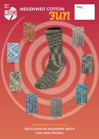 Lana Grossa Meilenweit Cotton 100 Fun Sock Yarn