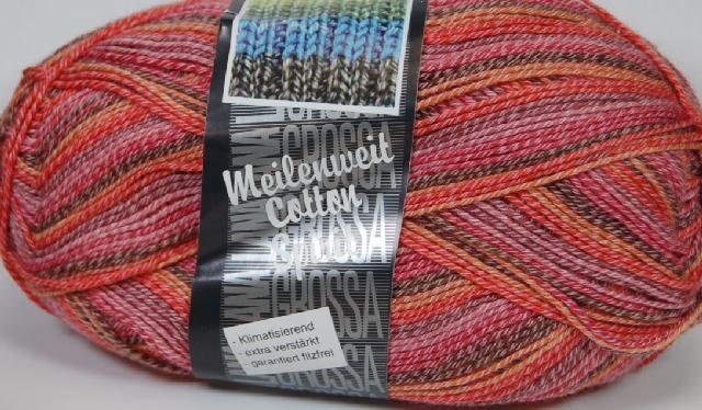 Lana Grossa Meilenweit Cotton 100 Spirit Sock Yarn Color 3005