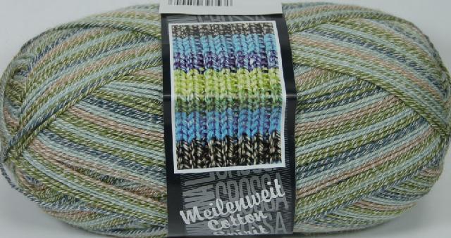Lana Grossa Meilenweit Cotton 100 Spirit Sock Yarn Color 3010