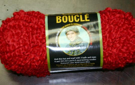 Lion Brand Lion Boucle Yarn 113 Candy Apple