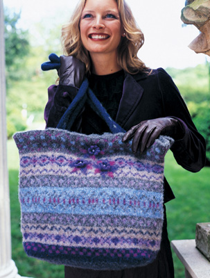 Nicky Epsteins Felted Bag Kit from Vogue Knitting Holiday Issue 2006