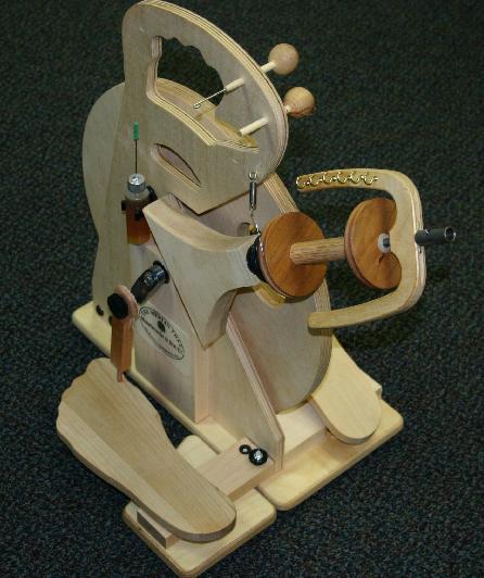 Merlin Tree Hitchhiker Double Treadle Spinning Wheel