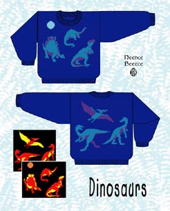 Needle Beetle Sweater Pattern Dinosaurs