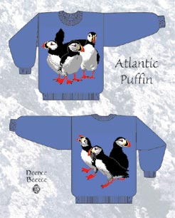 Needle Beetle Atlantic Puffin Sweater Pattern