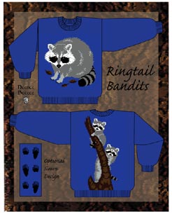 Needle Beetle Sweater Pattern Ringtail Bandits Raccoons
