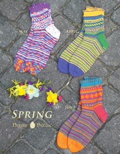 Needle Beetle Spring Socks Pattern