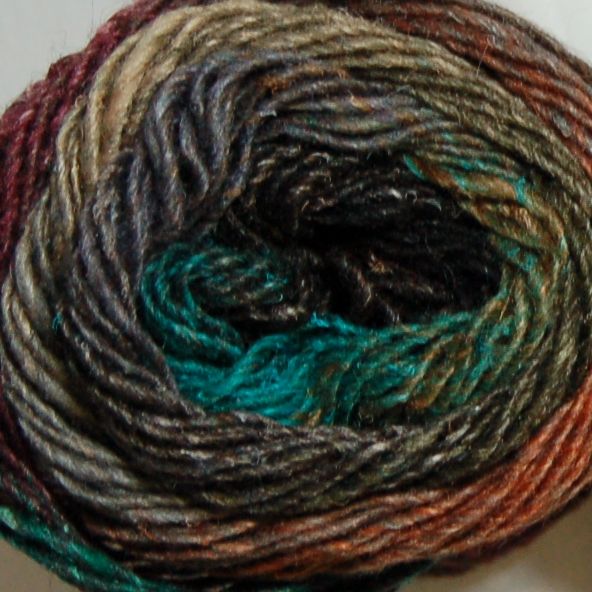 Noro Silk Garden 221 Bronze, Wine, Green, Grey, Tan