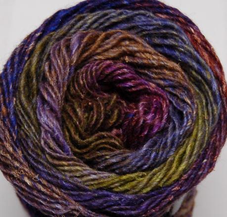 Noro Silk Garden 241 Purples, Green, Rust, Blue
