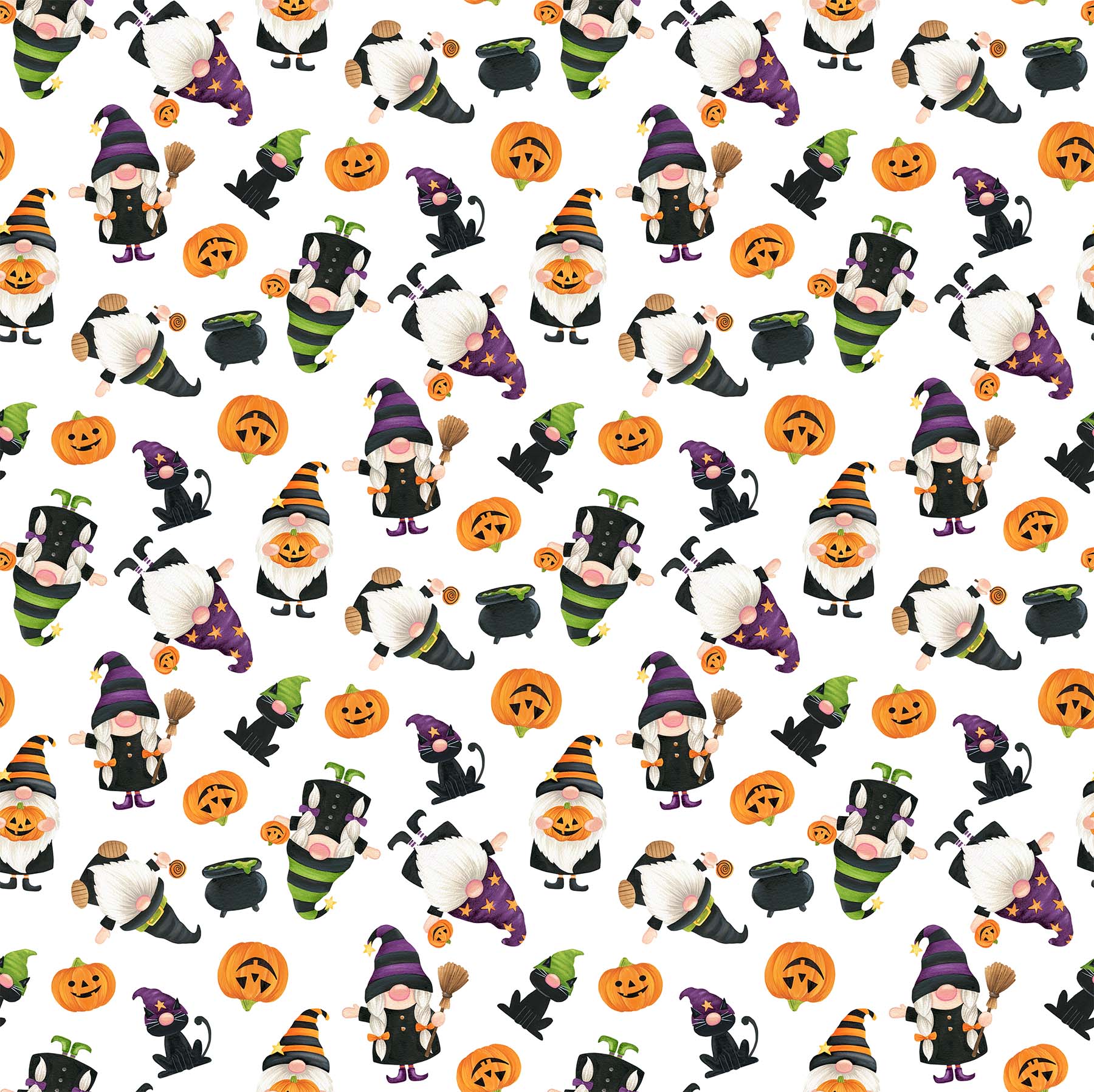 Gnomes Night Out 100% Cotton Fabric - 24662-10