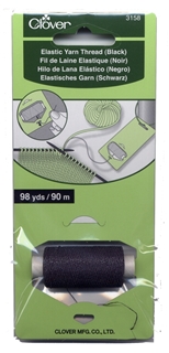 Clover #3158 Elastic Yarn Thread (Black)