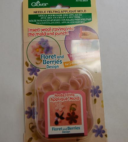 Clover Needle Felting Applique Mold #8924 - Floret and Berries