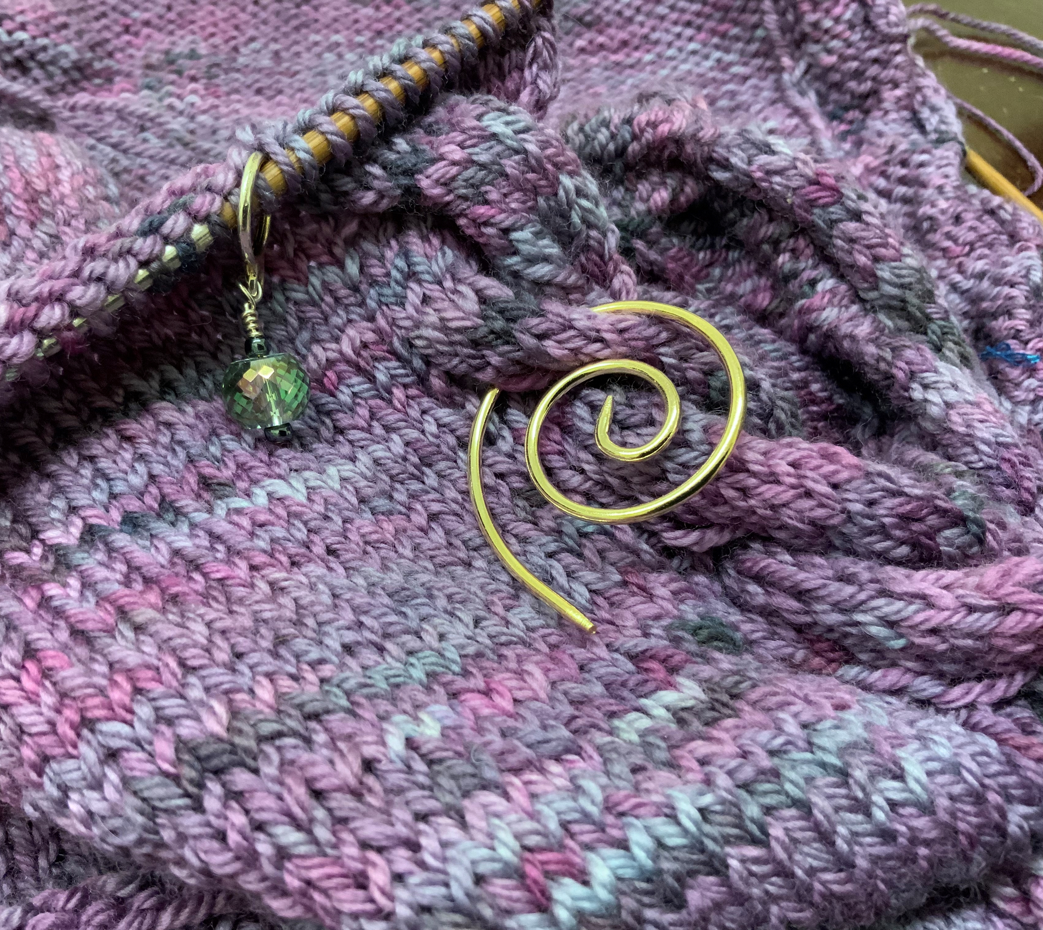 Knitting with Friends Spiral Cable Needle Shawl...