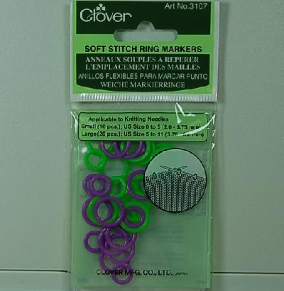 Clover #3108 Jumbo Soft Stitch Ring Markers