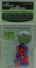 Clover #3148 Stitch Markers Triangular (XS)
