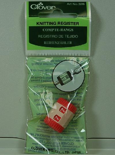 Clover  #328 Knitting Register (knit count)