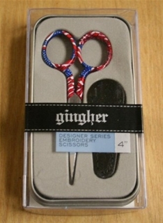 Gingher 4 inch Designer Freedom Knife Edge Embr...